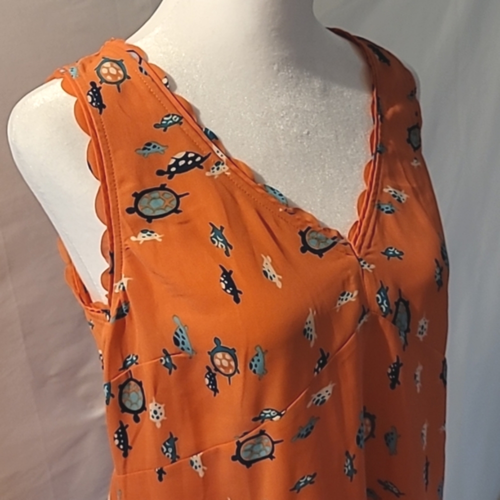 VINTAGE ANTHRO MAEVE SLEEVELESS BLOUSE WITH 🐢 TURTLES!!